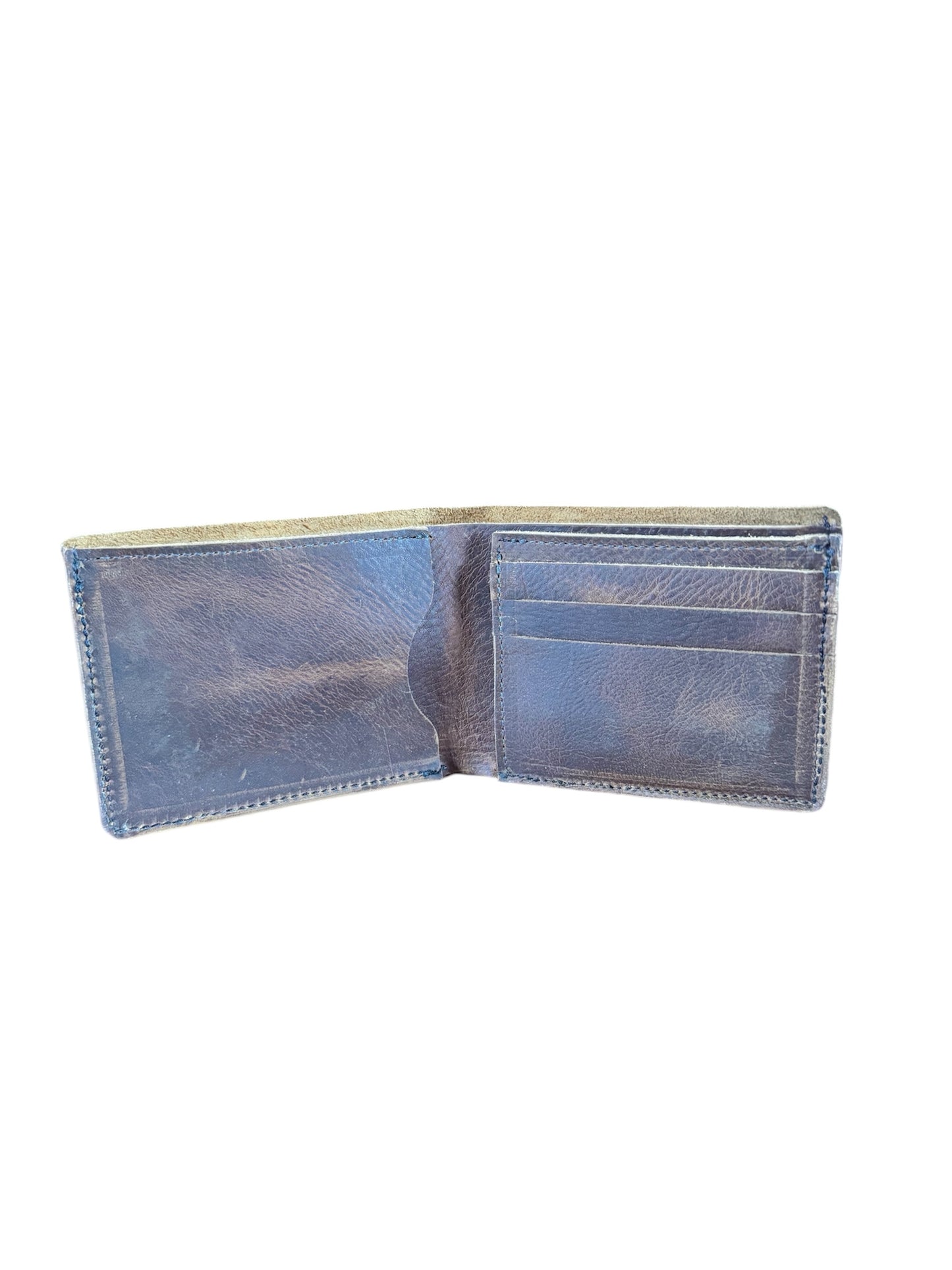 Oiled-waxed leather wallet