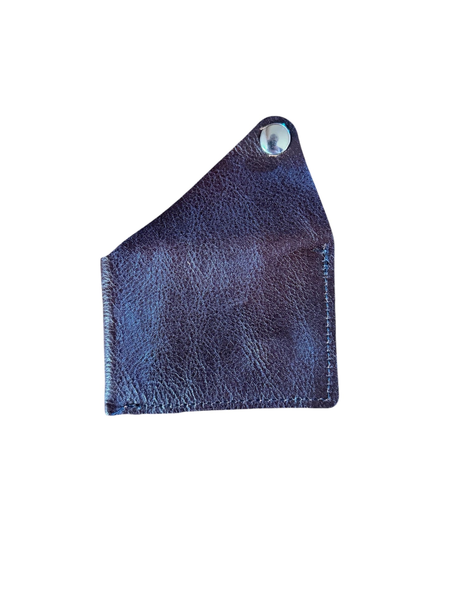 Leather snap card holder